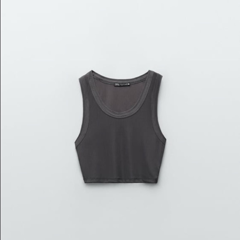 Zara Grey Crop Top